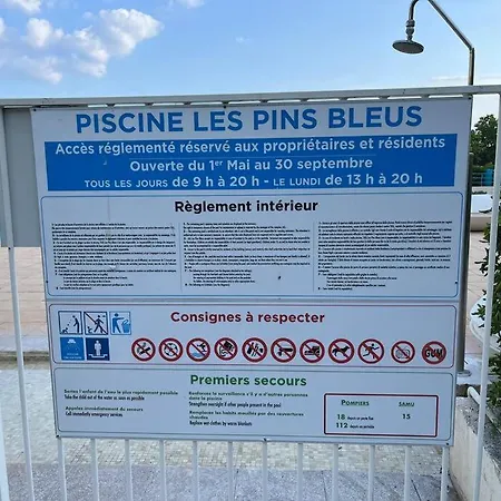 Appartement F2 Climatise, Piscine, Parking, A Pied Antibes